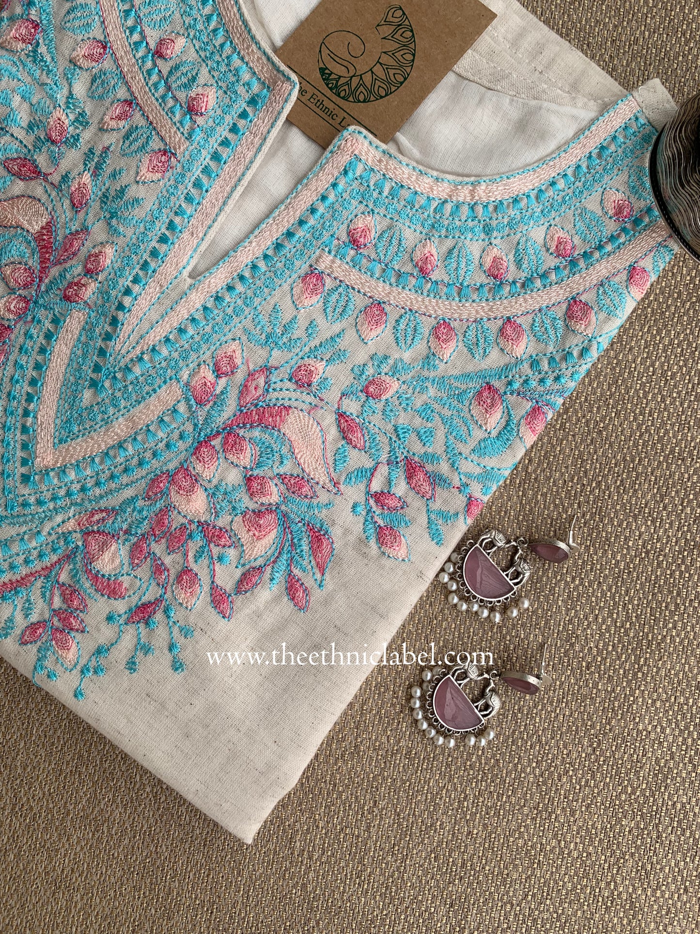 "Anvaya" Embroidered Cotton kurta