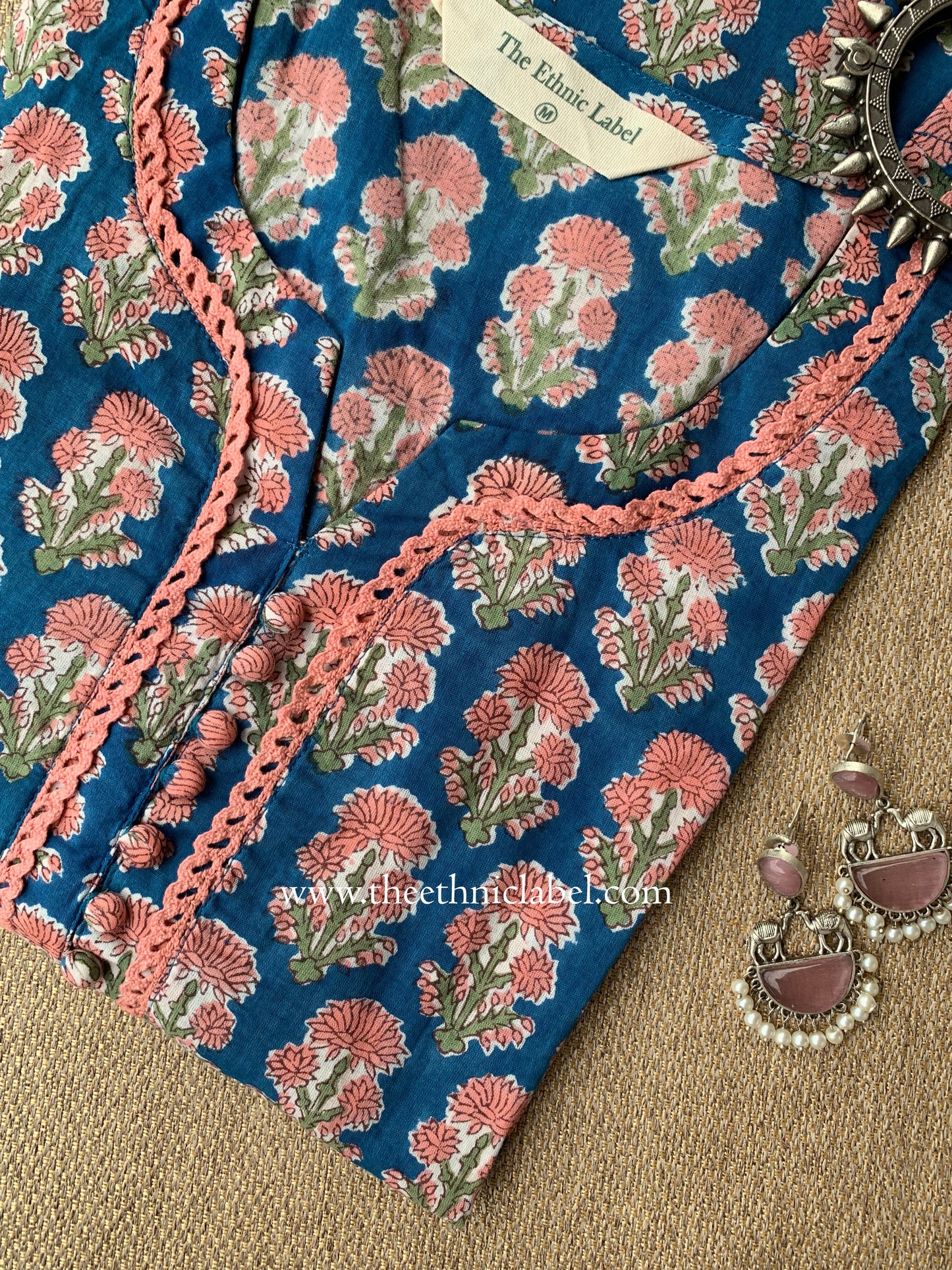 "Aarzoo" Hand Block Print Cotton kurta