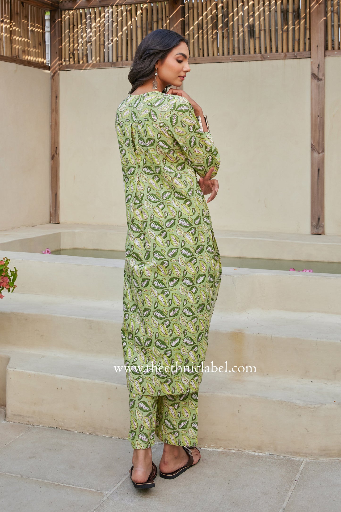 "Pavana" Block Printed Buttoned Cotton kurta