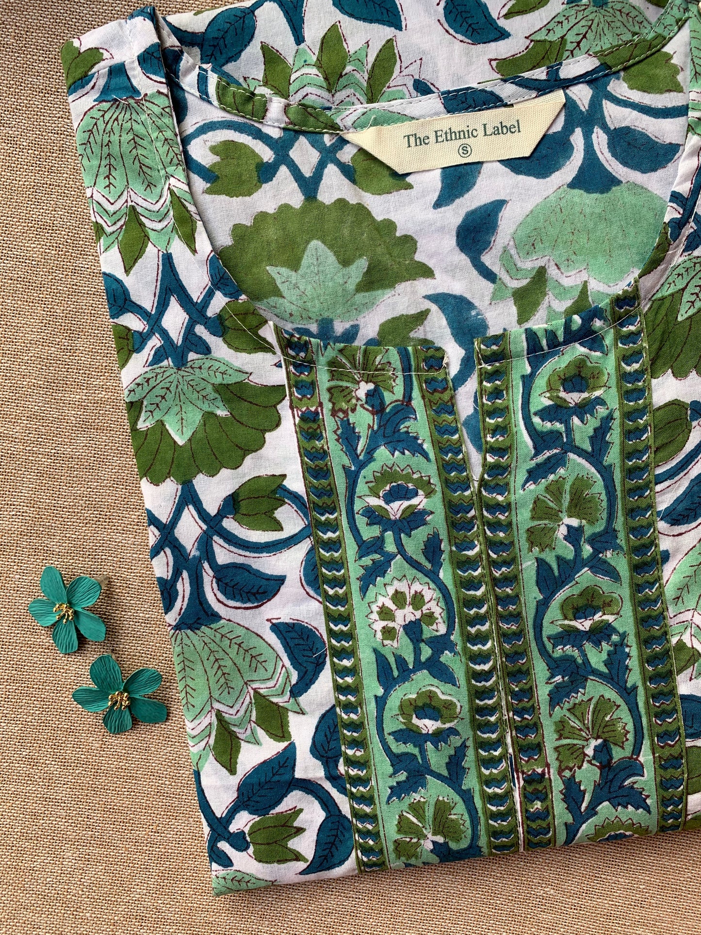 "Mahnoor" Hand Block Printed Cotton kurta