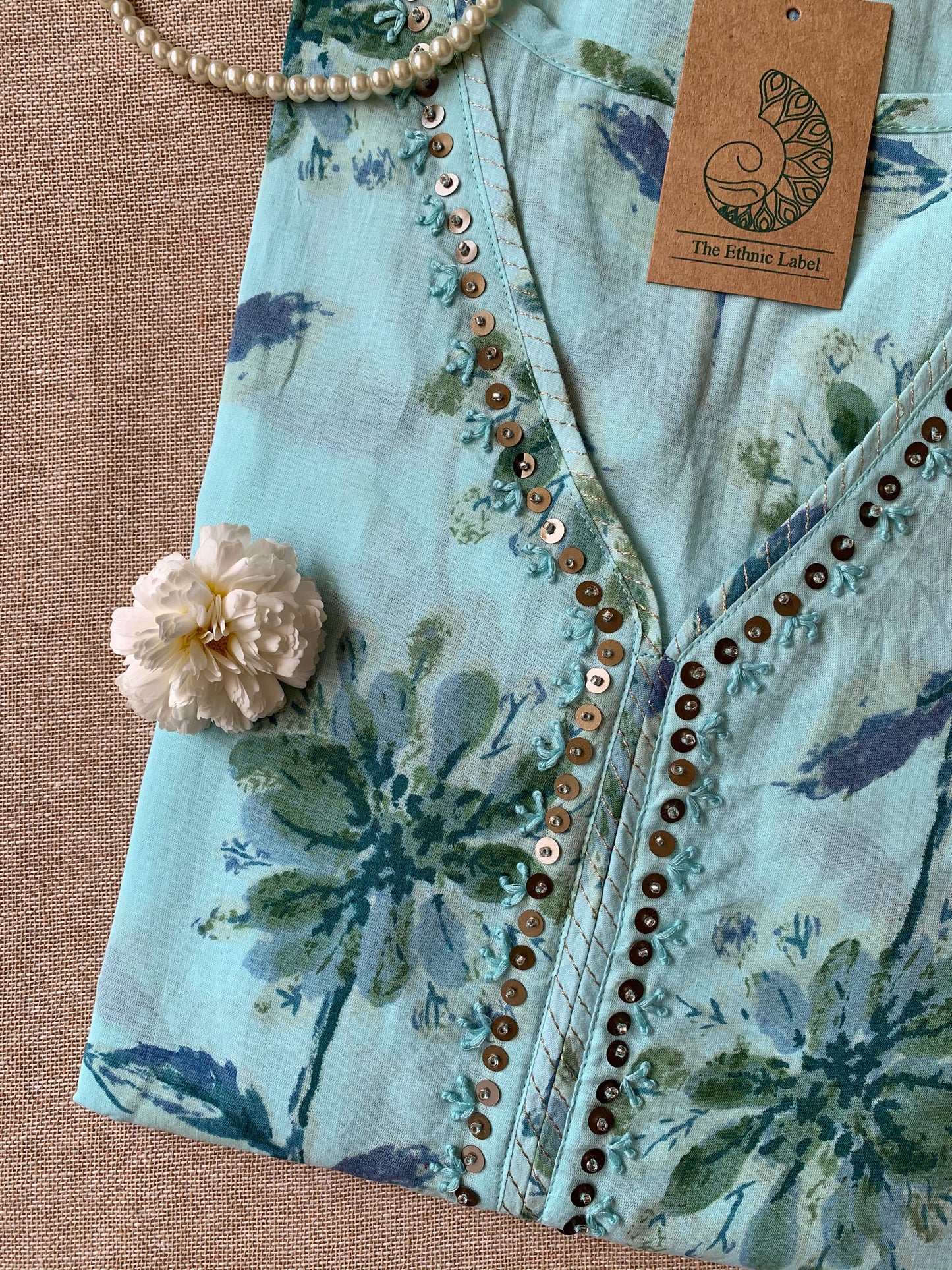 "Lara" Hand Work Cotton kurta