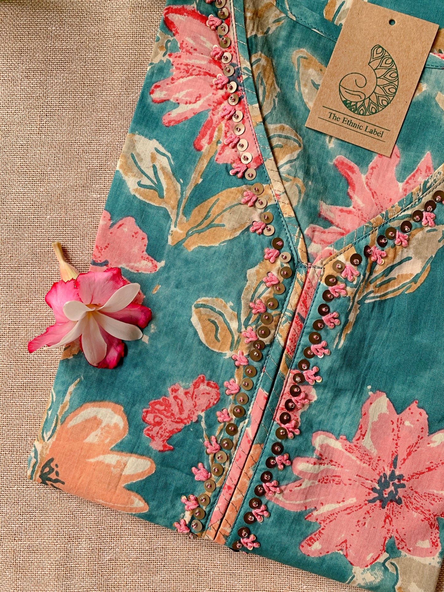 "Marina" Hand Work Cotton kurta - S