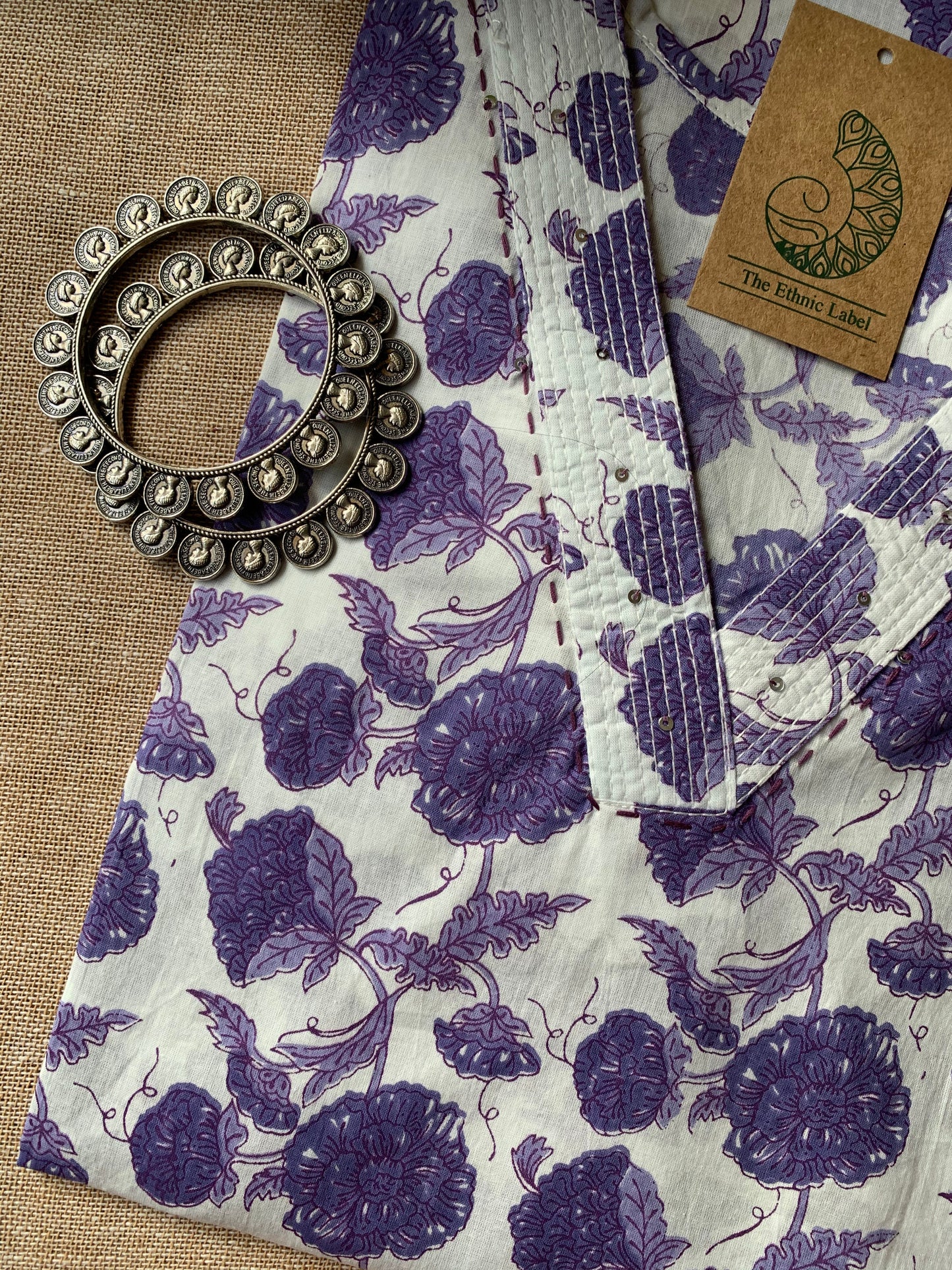 "Sapna" Hand Block Printed Cotton kurta