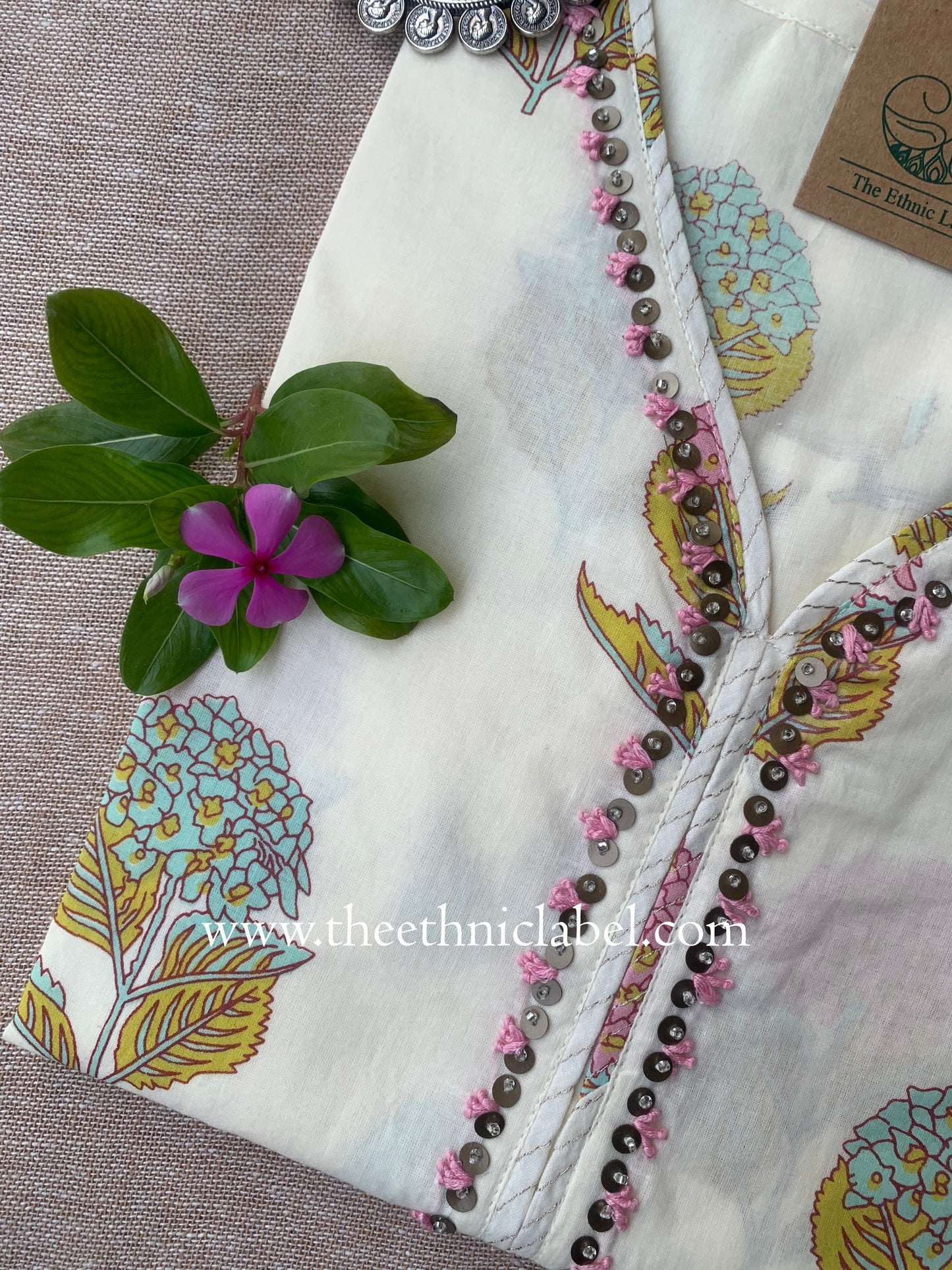 "Siya" Hand Work Cotton kurta