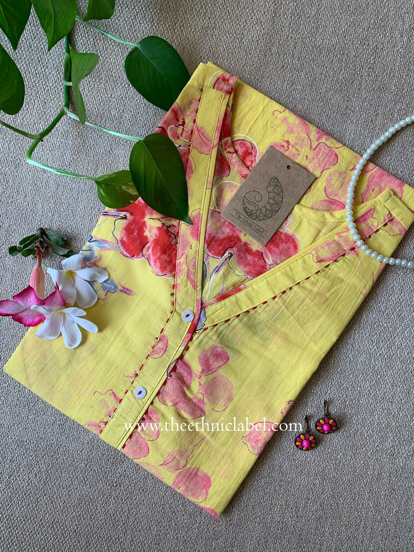 "Nayra" Kantha Cotton kurta