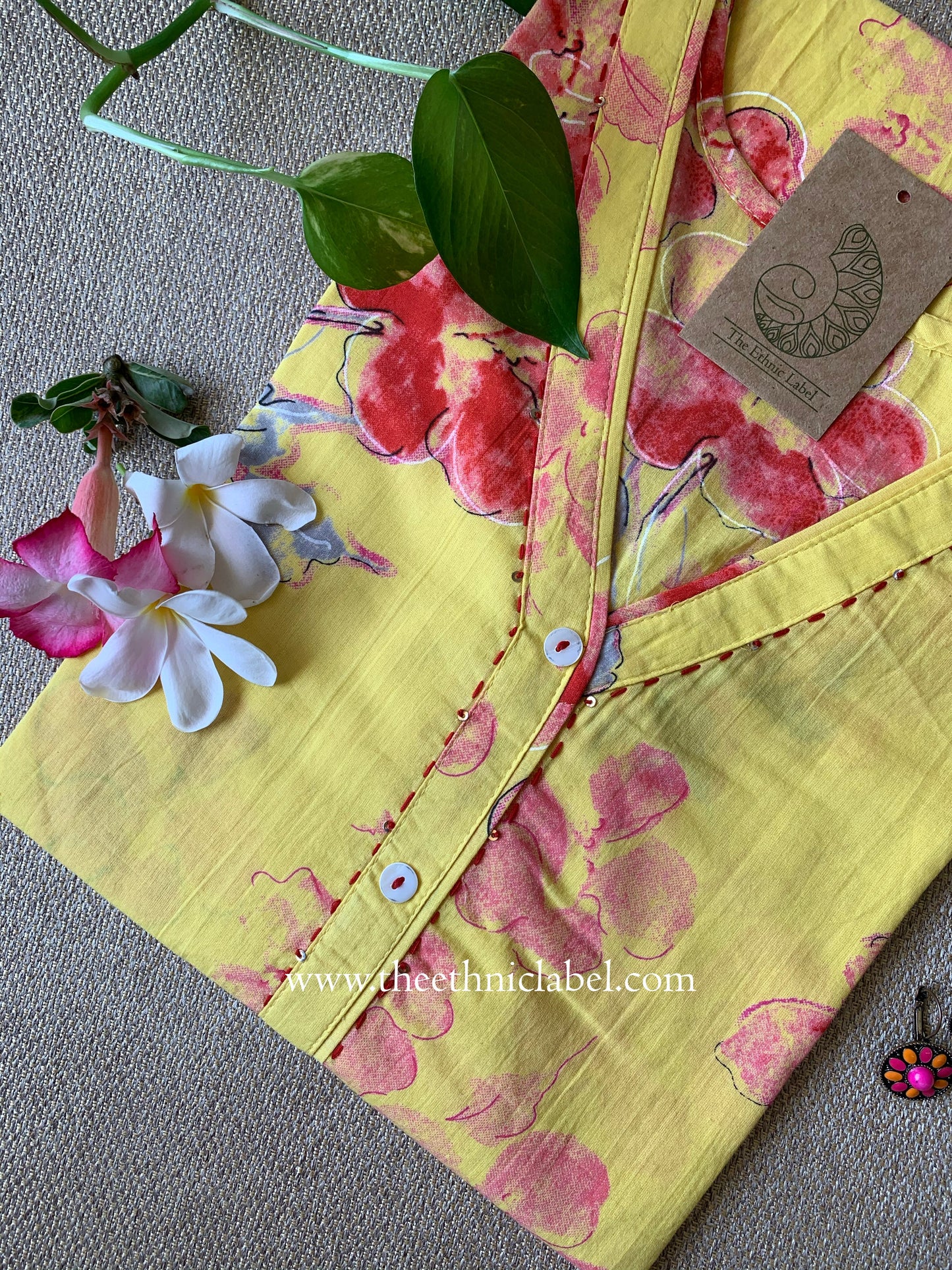"Nayra" Kantha Cotton kurta