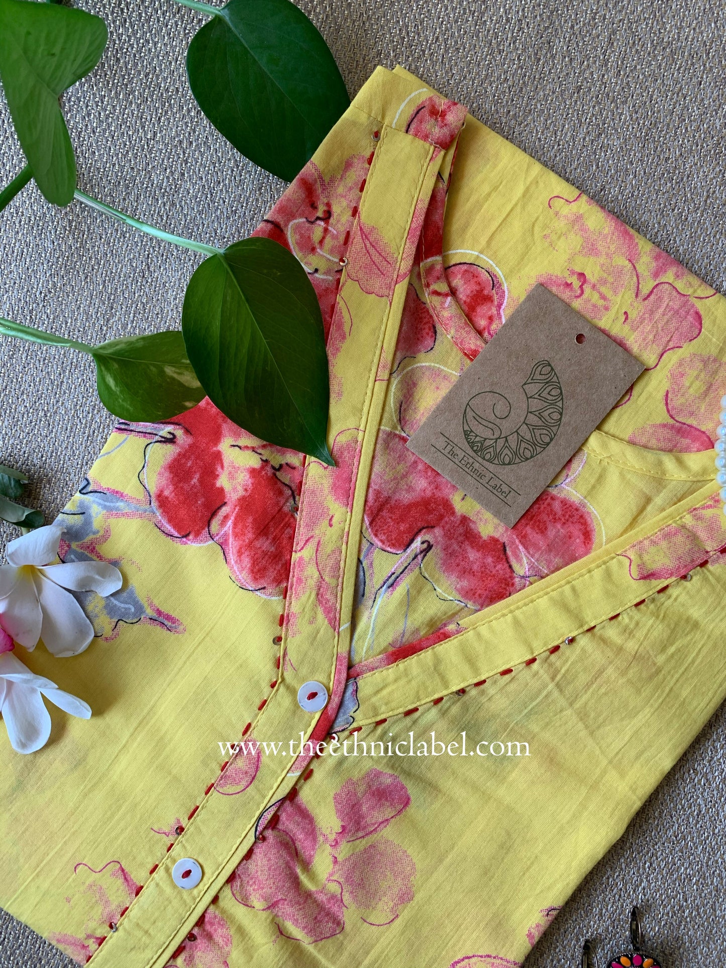 "Nayra" Kantha Cotton kurta