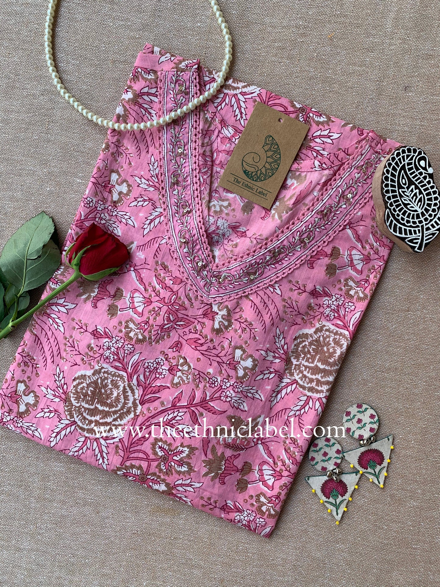 "Kalaa" Hand Block Printed Cotton kurta