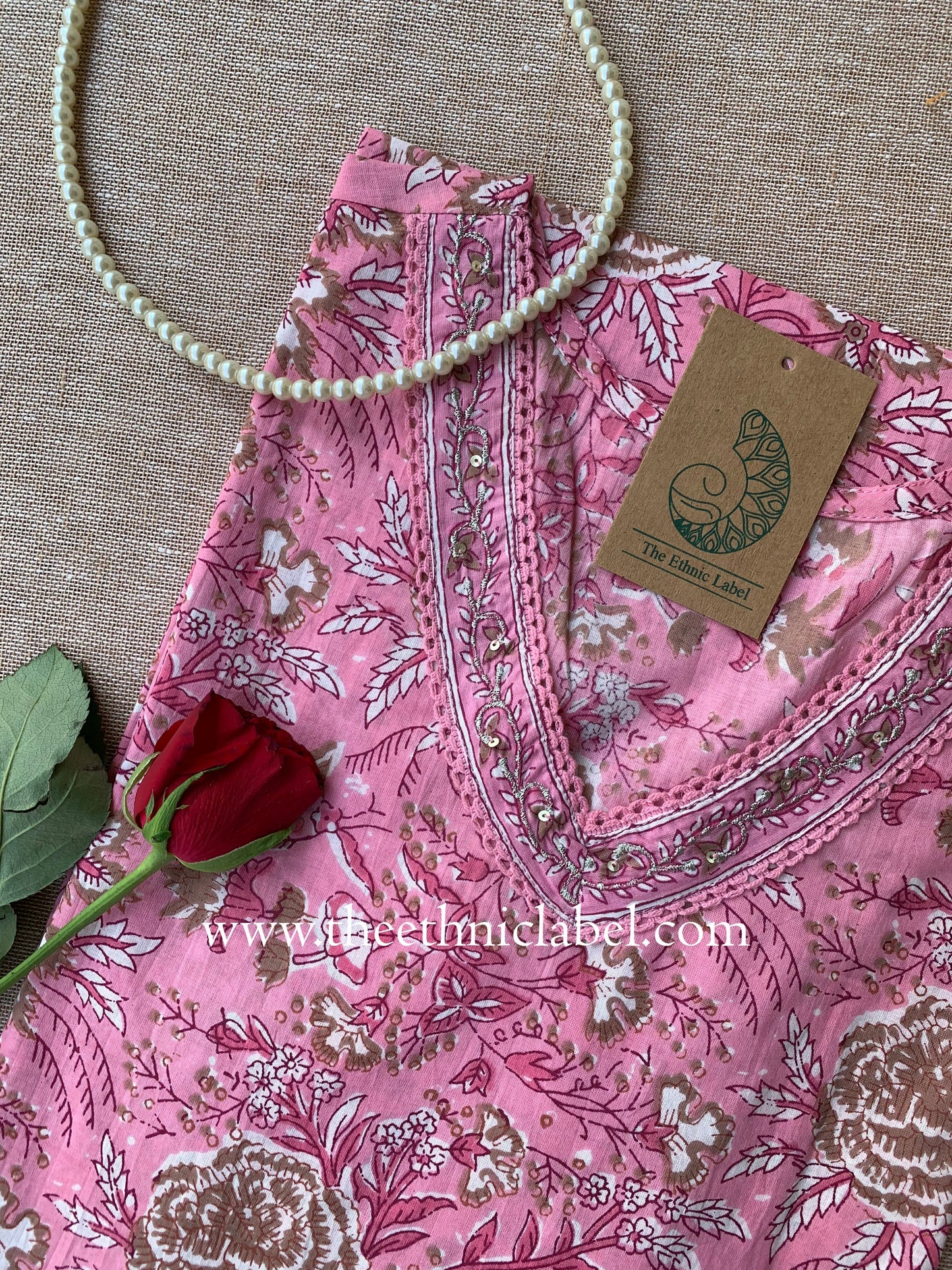 "Kalaa" Hand Block Printed Cotton kurta