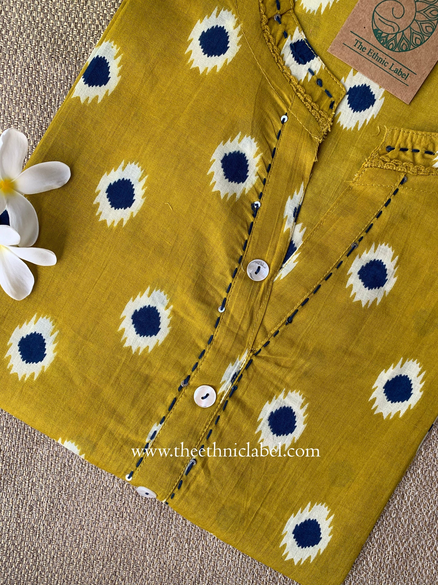 "Iraya" Kantha Cotton kurta