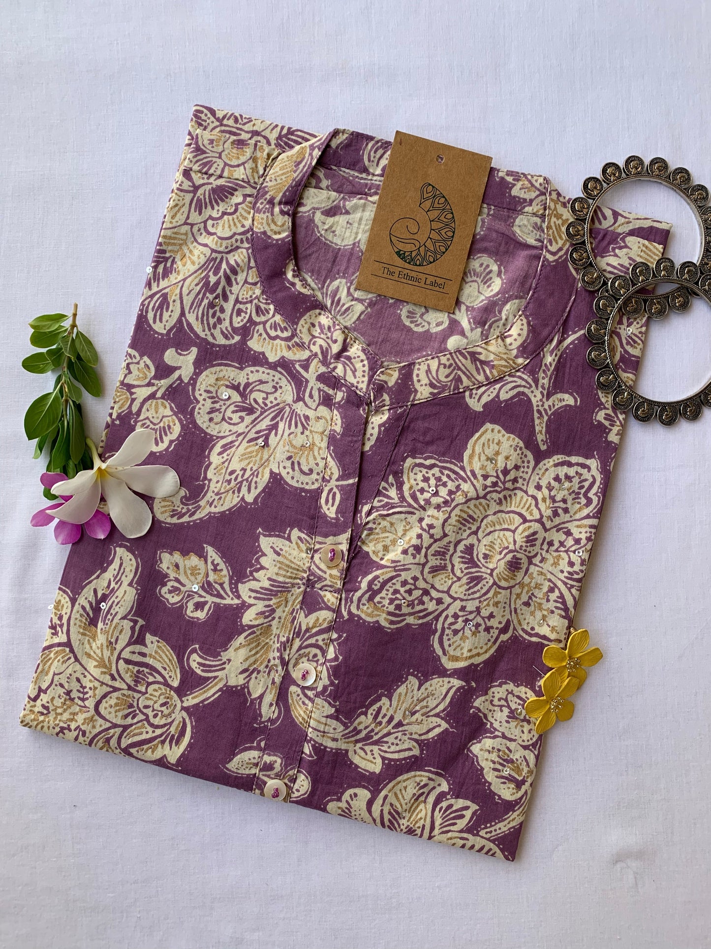 "Petunia" Hand Block Printed Cotton Kurta