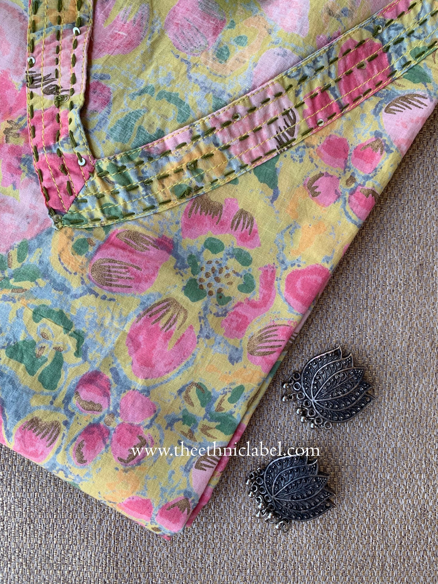"Mahika" Floral Cotton Kurta