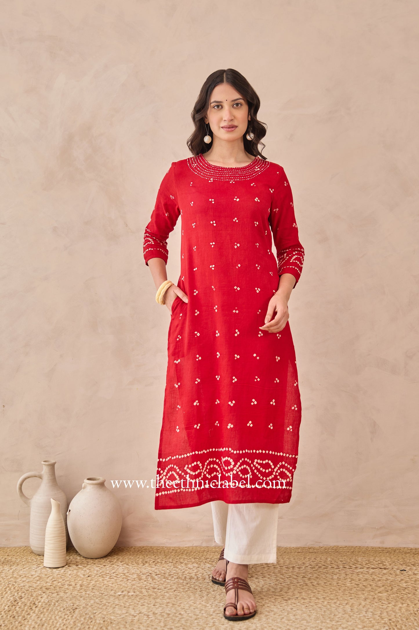 "Boond" Pure Bandhani Cotton Kurta