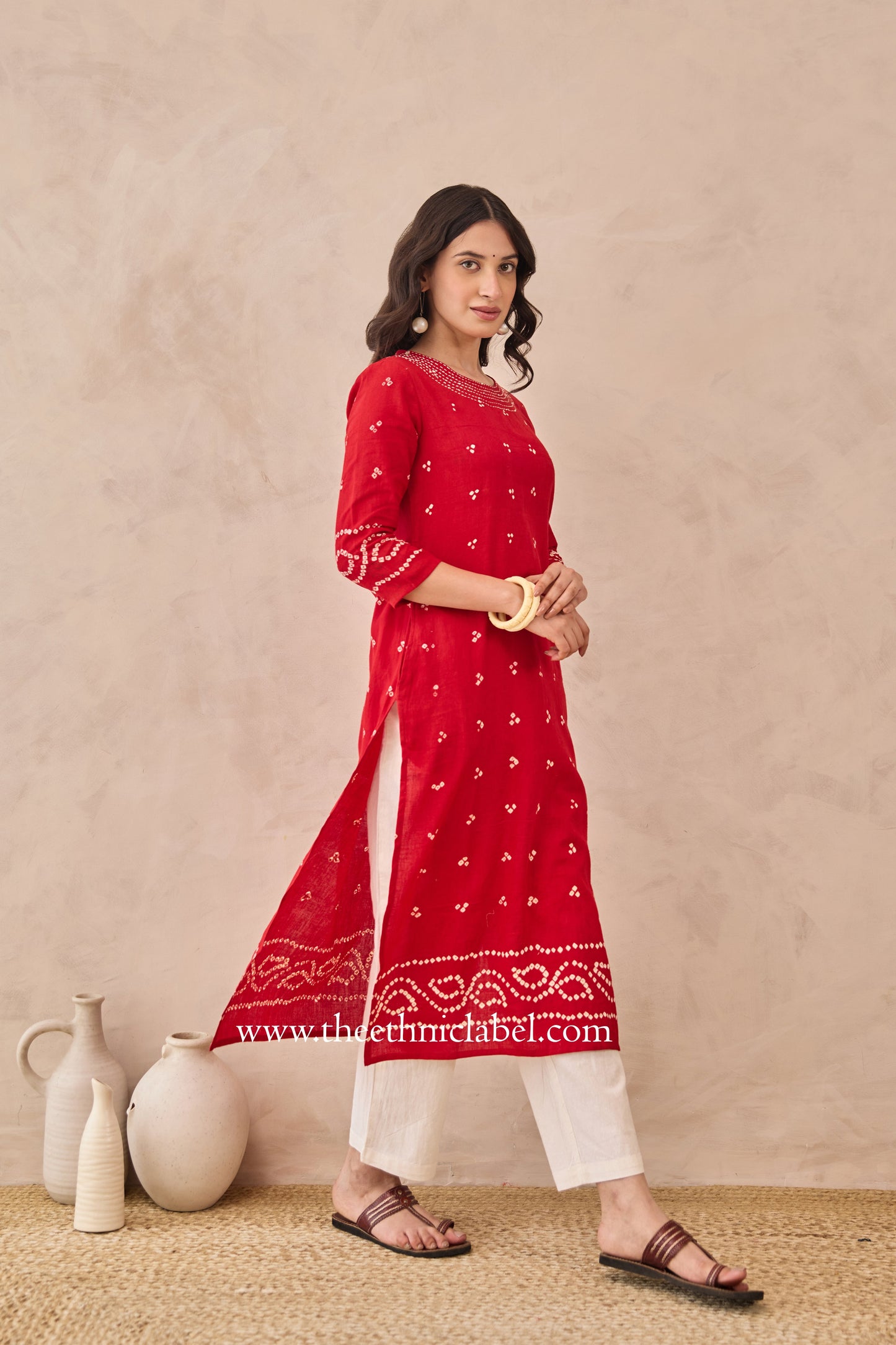"Boond" Pure Bandhani Cotton Kurta