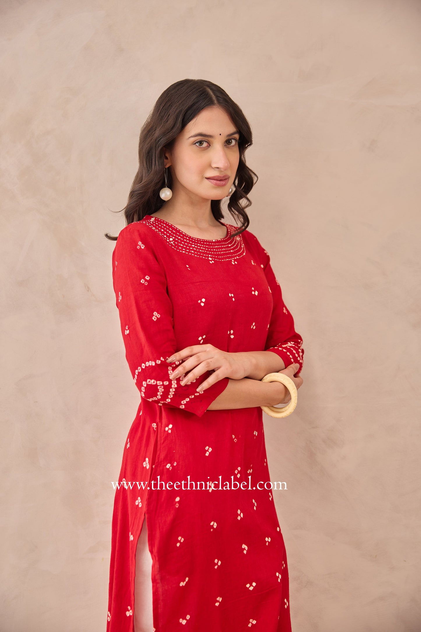 "Boond" Pure Bandhani Cotton Kurta