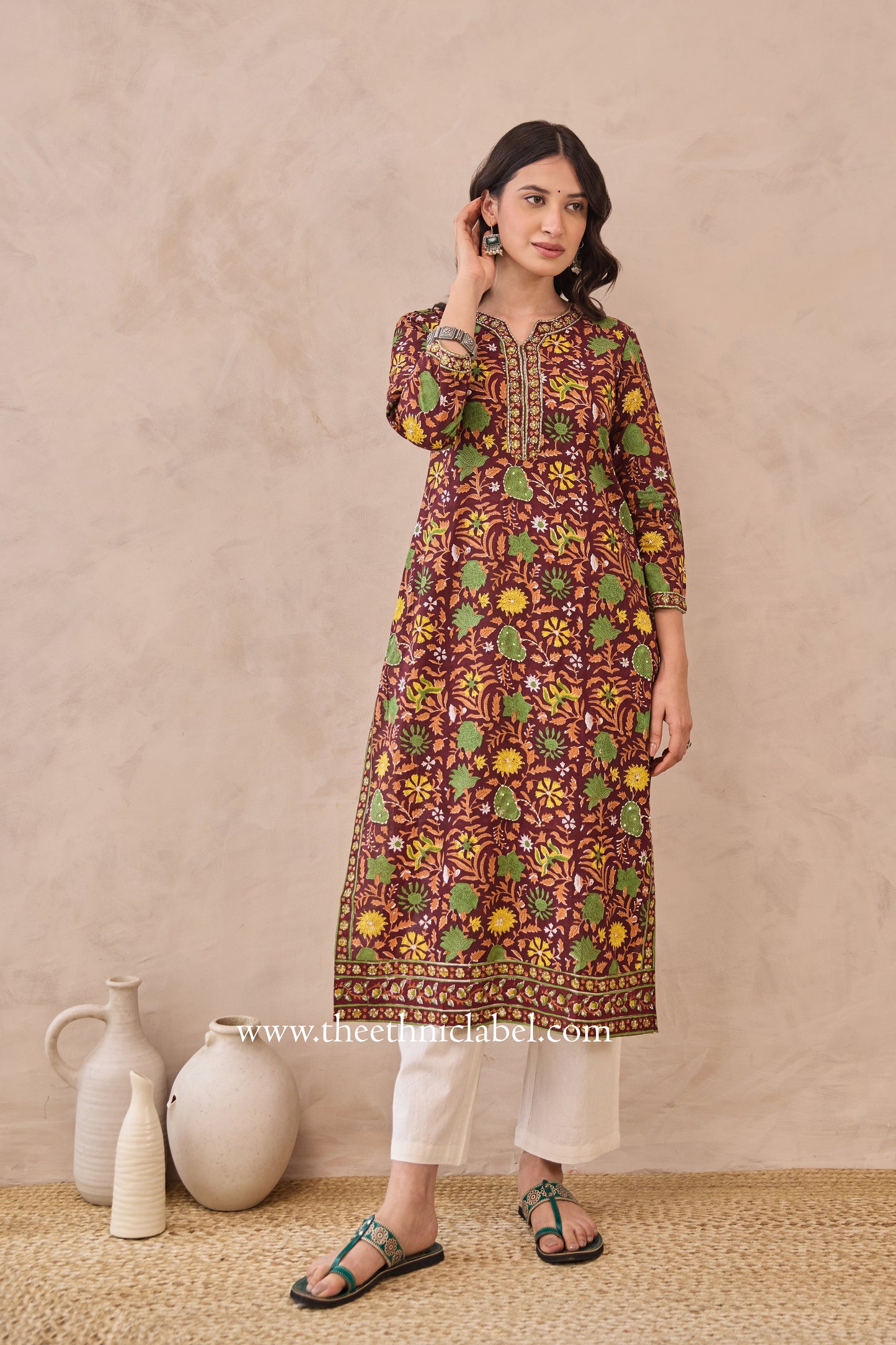 "Rukma" Hand Block Printed Cotton kurta