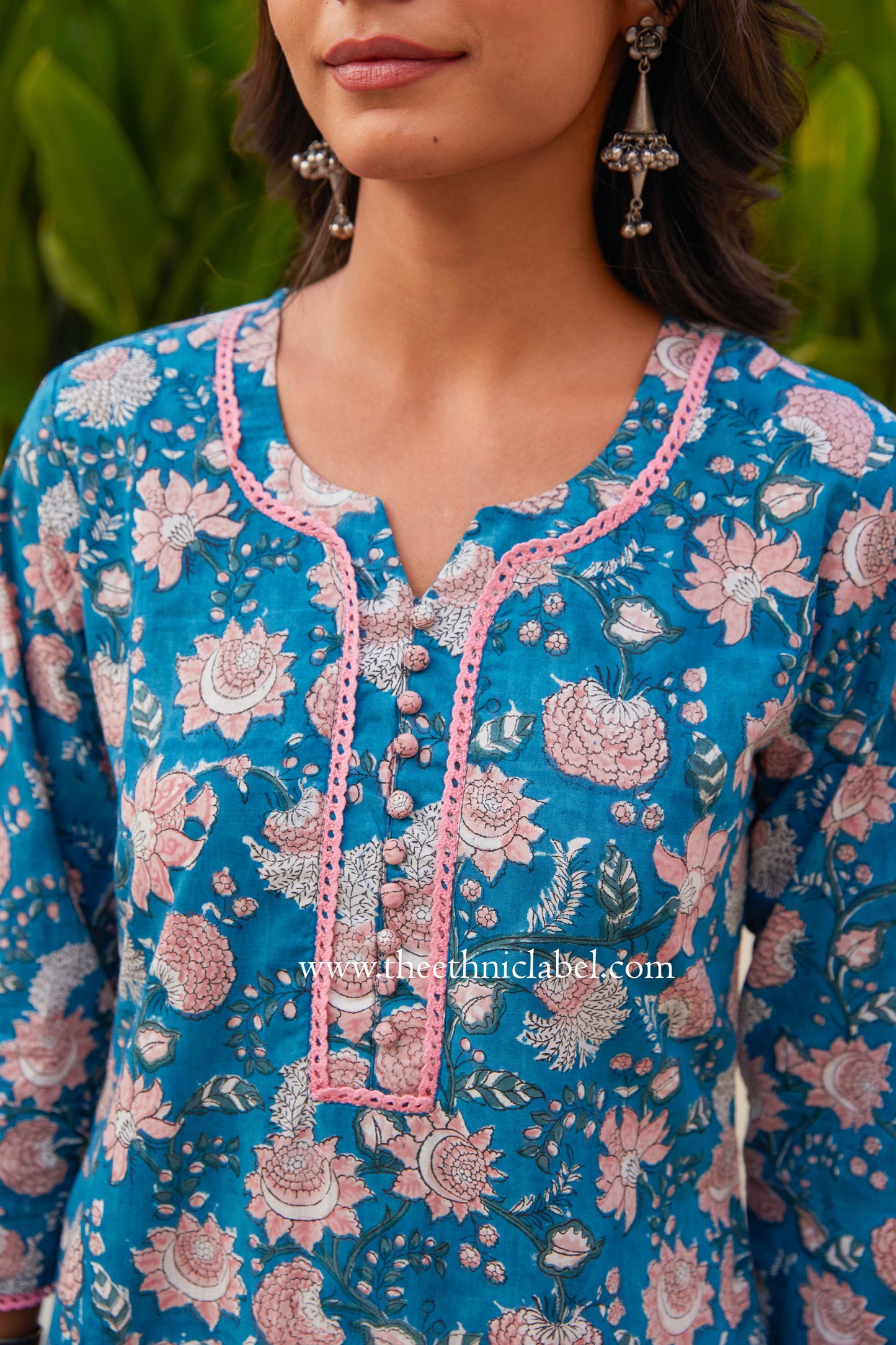 "Chandni" Hand Block Print Cotton kurta