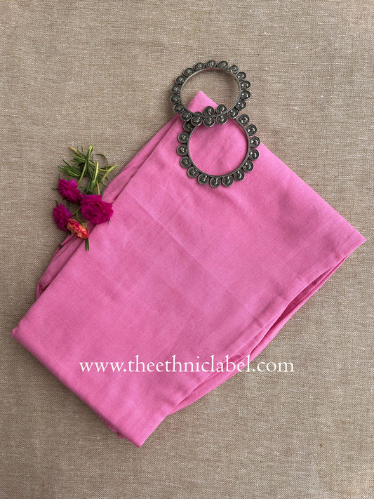 Pink Cotton Straight Pants