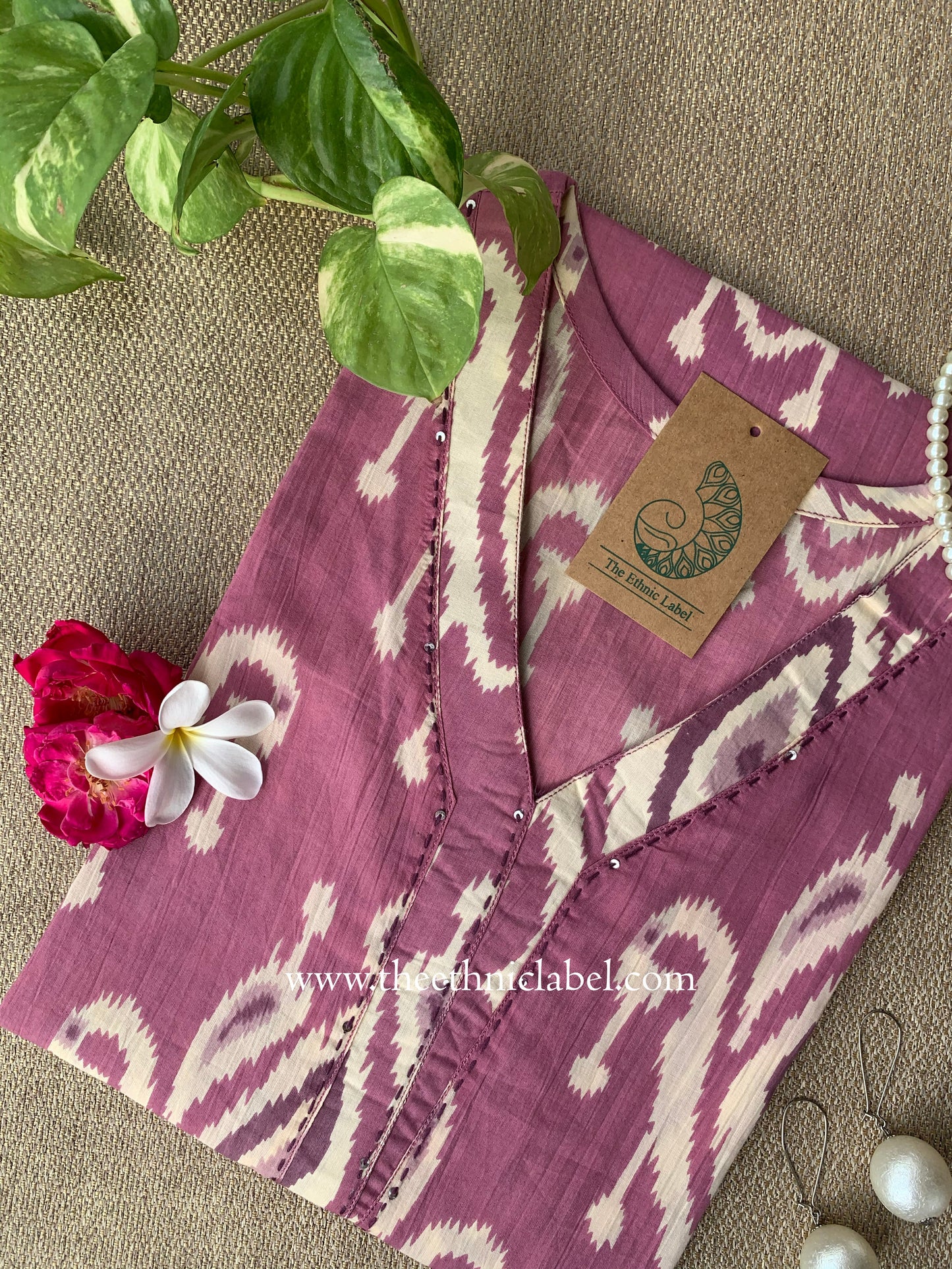 "Sheenam" Ikat Cotton kurta