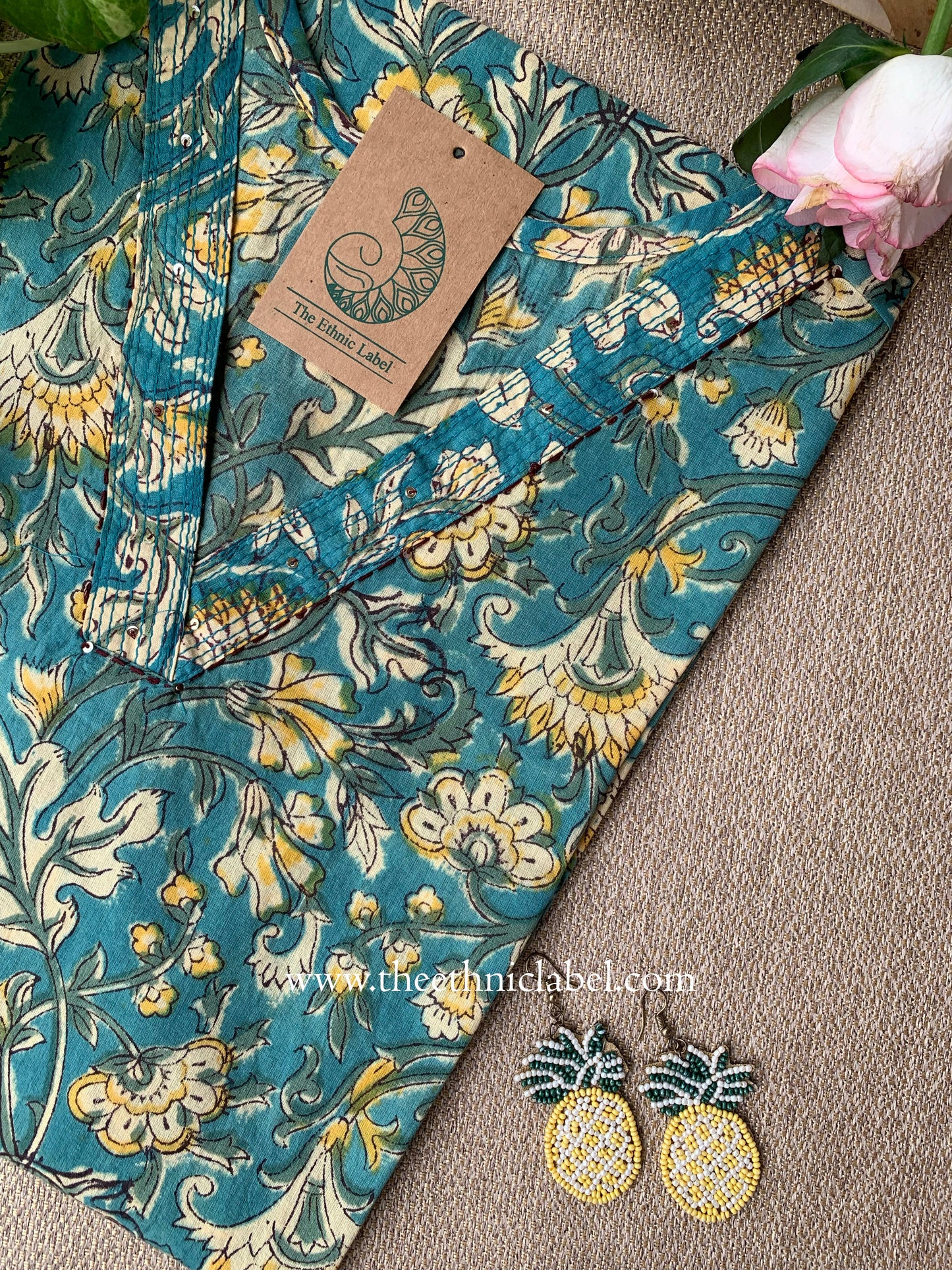 "Maahi" Block Printed Cotton kurta