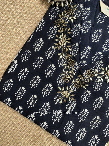 "Anjana" Hand Embroidered Cotton Kurta