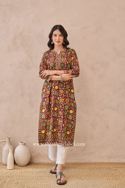 "Rukma" Hand Block Printed Cotton kurta